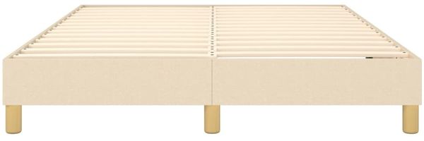 vidaXL Polsterbett, Stoff, 25,0 cm, Creme, 140x200 cm, mit Lattenrost, Natur Bild 5