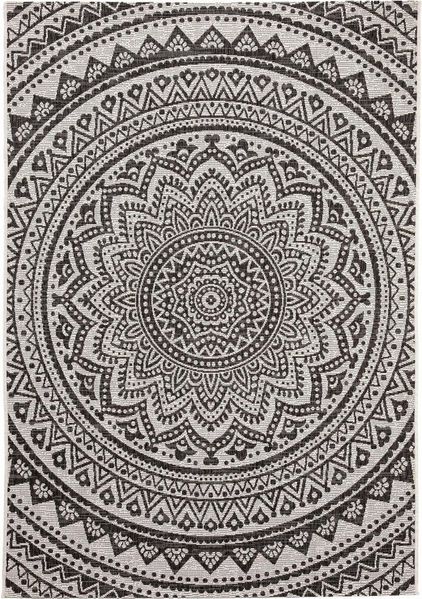 benuta Outdoorteppich Cleo, rechteckig, Höhe: 5 mm, Kunstfaser, Berber, Ethno-Style, Wohnzimmer