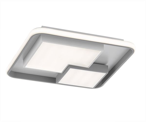 LED Deckenleuchte, grau weiß, 3 Stufen Dimmer, L 50 cm