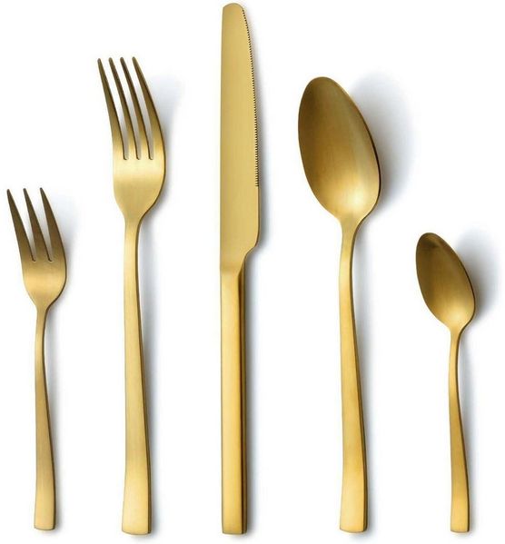 LuxusKollektion Besteck-Set Besteck Edelstahl Gold 6er Gabel Löffel 30 Teilig Gold 30 teilig