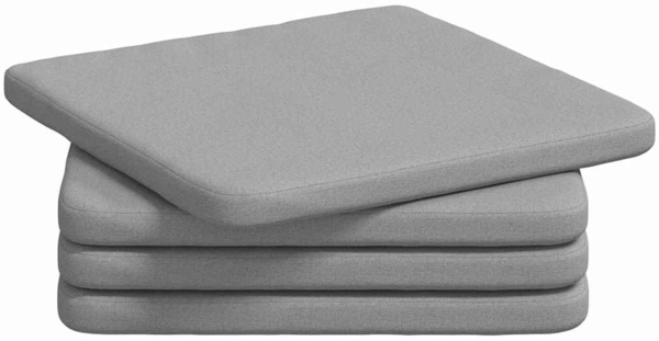 vidaXL Sitzkissen 4 pcs Wolkengrau 40 x 40 x 3 cm Stoff 42015202