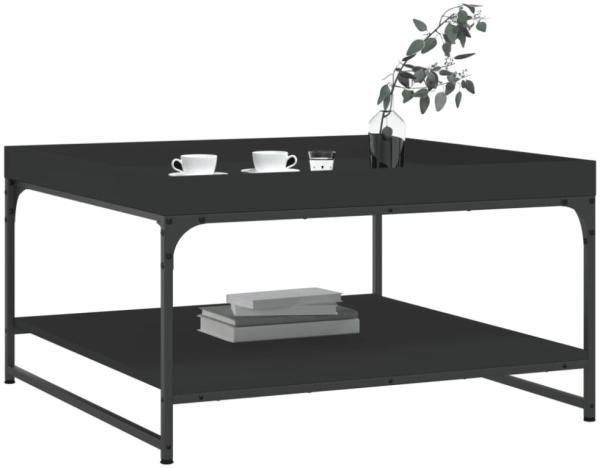 vidaXL Couchtisch Schwarz 80x80x45 cm Holzwerkstoff und Eisen 832813 Bild 3