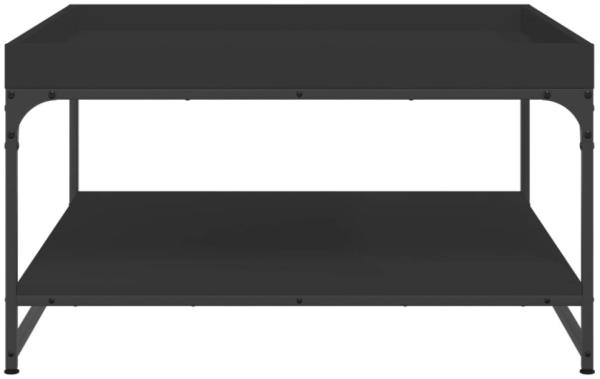 vidaXL Couchtisch Schwarz 80x80x45 cm Holzwerkstoff und Eisen 832813 Bild 4