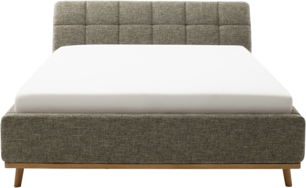 Polsterbett Mila II mit Bettkasten - Webstoff Braun Bild 2