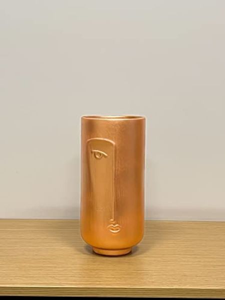 Blumenvase, 13 x 28 cm, bronze