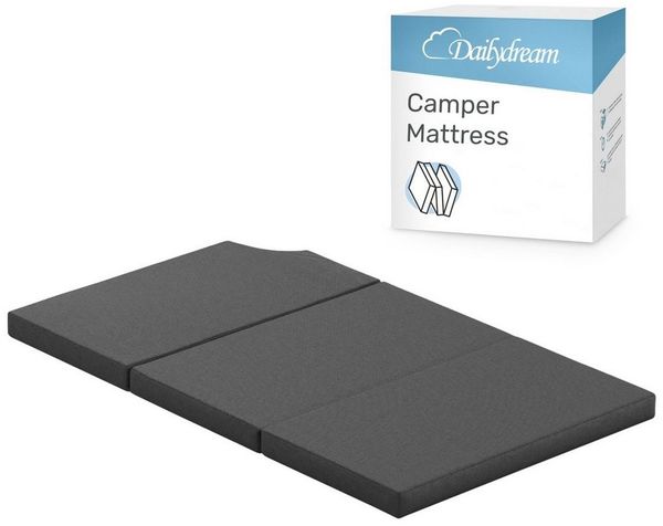Dailydream Camper Matratzenauflage Model 1 fr VW T5, T6, Multivan, California Beach und Caravelle, 115x195x6,5cm, grau