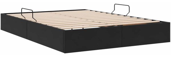 vidaXL Ottoman Bettgestell mit Speicher Schwarz 140 x 190 cm Samt 3442882 Bild 5
