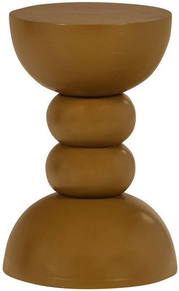 Beistelltisch Miel - Mangoholz Honiggelb, Ø 35 cm