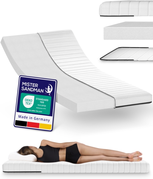 Kaltschaum Matratze mit Härtegrad H3 - 200x200cm - Bequeme Matratze für alle Betten - Atmungsaktiv & waschbarer Bezug