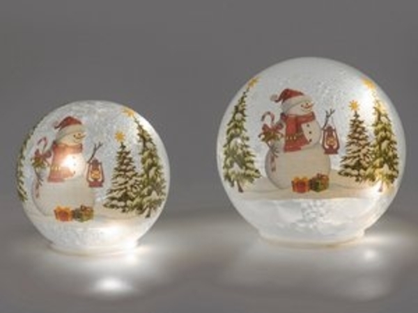 formano Kugelleuchte Schneemann, Mit Timerfunktion, Weiß, Motiv: Schneemann Bild 4