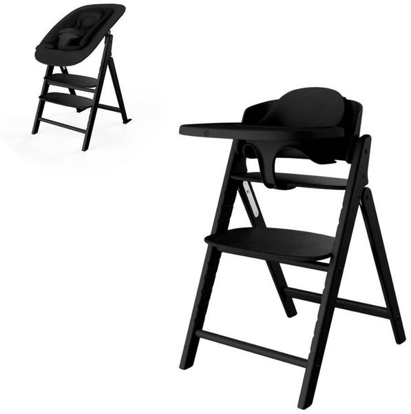 Cybex Click & Fold 4-in-1 Hochstuhl (inkl. Bouncer, Babyset u. Tablet) Stunning Black