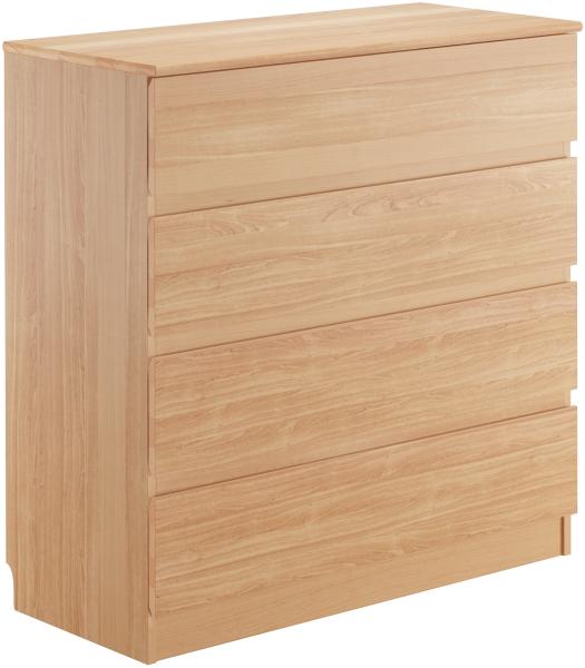 Kommode Massivholz Buche Sideboard Anrichte 4 Schubladen 90.51-90