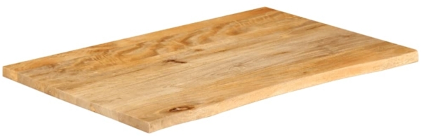 vidaXL Tischplatte mit Baumkante 80x60x2,5 cm Massivholz Mango 370452