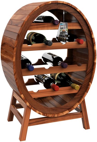 Casaria Weinregal Weinfass Weinständer Akazie Holz
