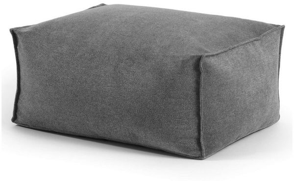 mokebo Pouf Der Ruhestifter (aus Webstoff), Sitz-Hocker, Bodenkissen, Fußhocker oder Sitzkissen eckig in Anthrazit