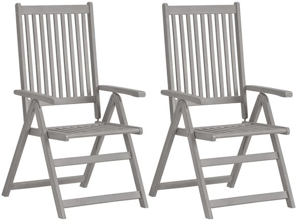 vidaXL Hochlehner Verstellbar 4 Stk. mit Auflagen Massivholz Akazie 3065380 Bild 2