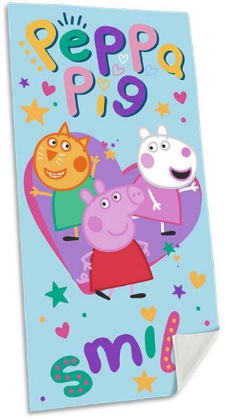 Peppa Pig Strandtuch Peppa Wutz Pig Badetuch Strandtuch 70x140 cm 100% Baumwolle