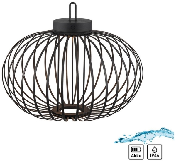 JUST LIGHT Pendelleuchte AKUBA, Dimmfunktion, LED fest integriert, Warmweiß, Akkuleuchte