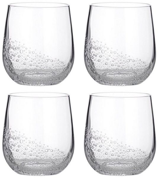 Broste Copenhagen Glas Broste Copenhagen 4er Set BUBBLE Trinkglas, Steingut