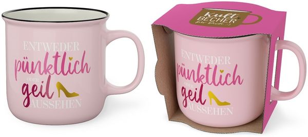 Kult-Becher Kaffeetasse Kaffee Tee Tasse 0,25l Geschenk la vida Pumps 9047151