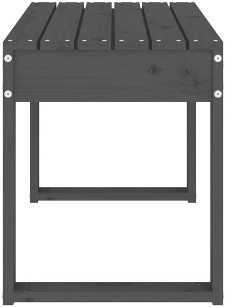 vidaXL Gartenbank Grau 80x38x45 cm Massivholz Kiefer 825088 Bild 4