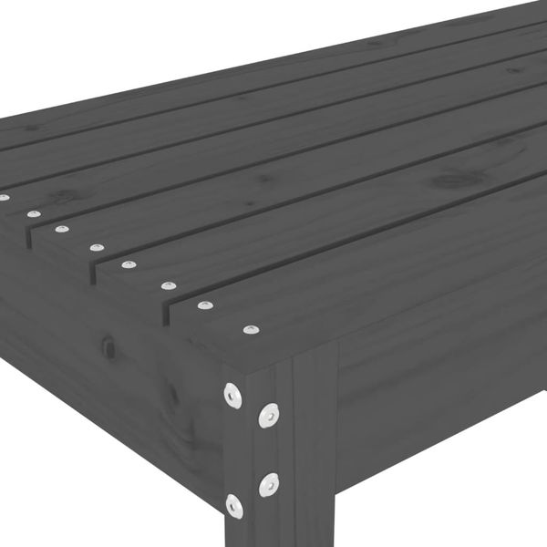 vidaXL Gartenbank Grau 80x38x45 cm Massivholz Kiefer 825088 Bild 6