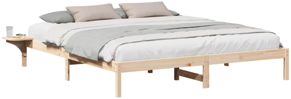 vidaXL Bettrahmen Natur 180 x 200 cm Massives Kiefernholz 873178 Bild 2