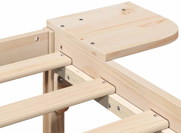 vidaXL Bettrahmen Natur 180 x 200 cm Massives Kiefernholz 873178 Bild 7