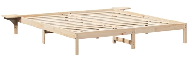 vidaXL Bettrahmen Natur 180 x 200 cm Massives Kiefernholz 873178 Bild 1