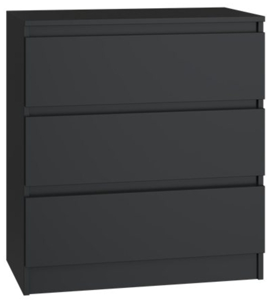 MAGOWA Schubkastenkommode MAGWA M3 morderne Kommode mit 3 Schubladen (perfekt kombinierbar), Höhe: 75 cm Breite: 70 cm Tiefe: 40 cm