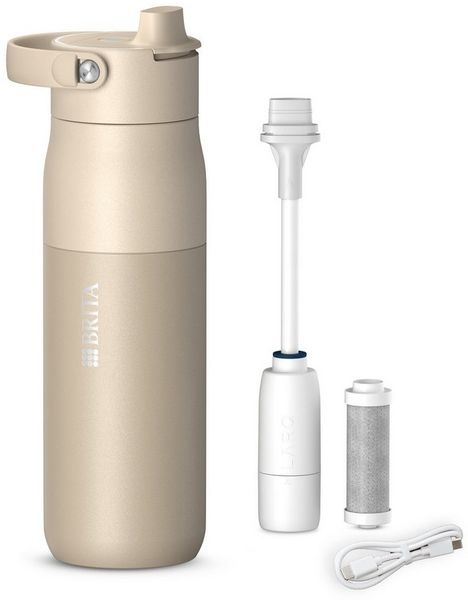 BRITA Trinkflasche BRITA LARQ iQ Digitale Filter Trinkflasche (680 ml), inkl. Hydration Tracking (App), Aktivkohle Wasserfilter & UV-C