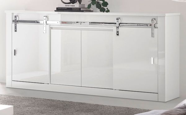 Sideboard Miami in weiß Hochglanz 201 x 92 cm