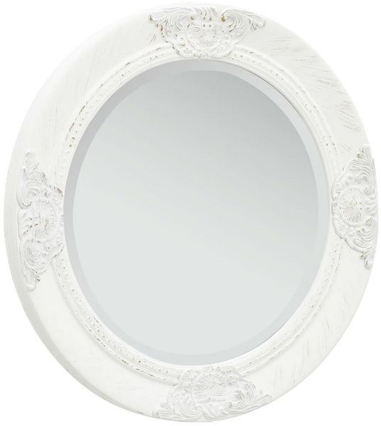vidaXL Wandspiegel im Barock-Stil 50 cm Weiß 320344