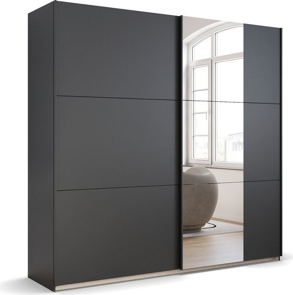 rauch Kleiderschrank; Schwebetürenschrank KRONACH, 2-türig, 1 Spiegeltüre, Graumetallic, 218x210x59xcm Bild 3