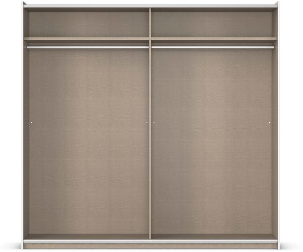 rauch Kleiderschrank; Schwebetürenschrank KRONACH, 2-türig, 1 Spiegeltüre, Graumetallic, 218x210x59xcm Bild 7