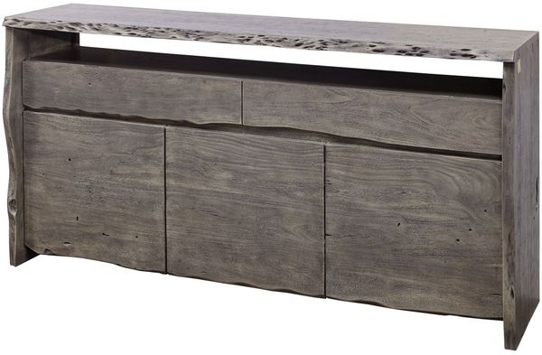 Sideboard Akazie 191x45x96 grau lackiert PURE ACACIA #402
