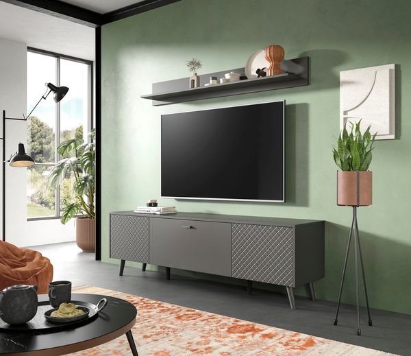Home affaire Wandboard RHOMBUS, Breite 160 cm, 1-tlg, Wandregal, Wandboard, Wohnzimer, Esszimmer