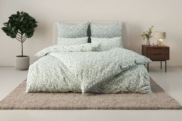 OTTO home Bettwäsche Mariby, Renforcé, 2 teilig, mit feinem Blümchen Design, skandinavisch, romantische Bettwäsche