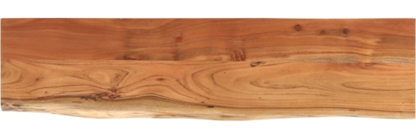 vidaXL Wandregal 120x30x3,8 cm Rechteckig Massivholz Akazie Baumkante 370290