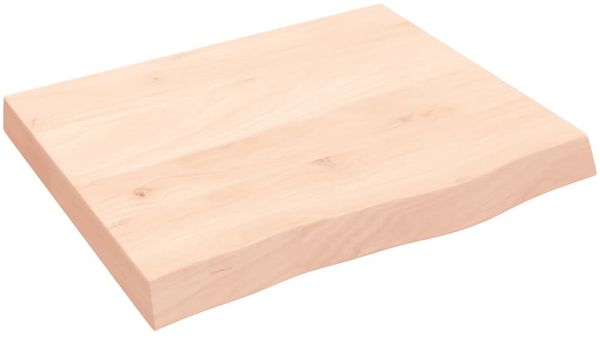 vidaXL Tischplatte 60x50x(2-6) cm Massivholz Eiche Unbehandelt 3156286 Bild 2