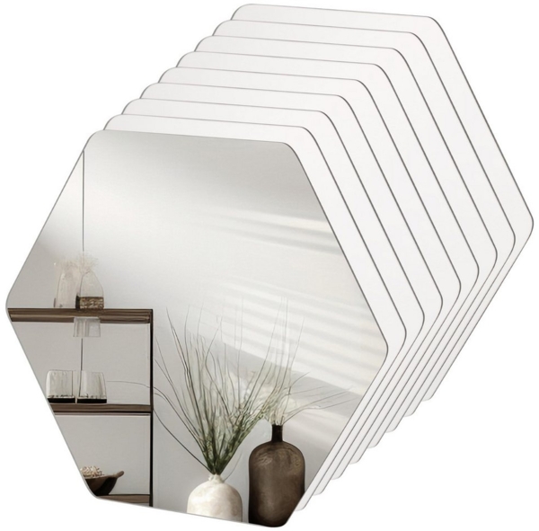 Belle Vous Wandspiegel Belle Vous (9er Pack) Sechseckiges Spiegel Klein Set aus Glas - 20,5 x (9-St)