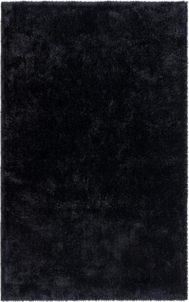 Kadima Design Hochflor-Teppich "Dovel" - Recyceltes Polyester - Nachhaltig & Weich. Farbe: Schwarz, 80x150 cm