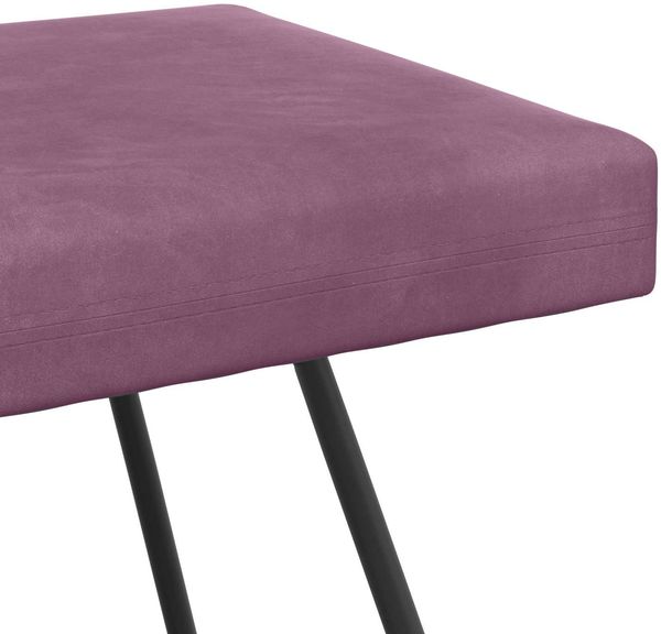 vidaXL Bank Uni Lila 110 x 40 x 45 cm Samt 42038356 Bild 5