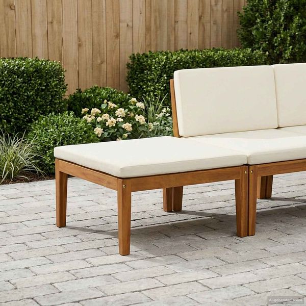 vidaXL Fußstütze Massivholz Akazie Natur 3407792