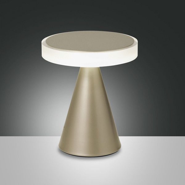 FABAS LUCE No. 3386-34-225 LED Tischleuchte Neutra gold edelmatt mit Touchdimmer 20 cm