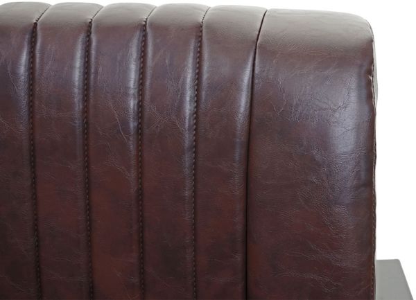 2er Sofa HWC-H10, Couch Zweisitzer, Metall Kunstleder Industrie-Design ~ vintage braun Bild 6