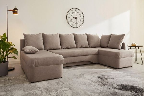 Jockenhöfer Gruppe Wohnlandschaft U-Form, B: 260 cm, mit Bettfunktion & Bettkasten