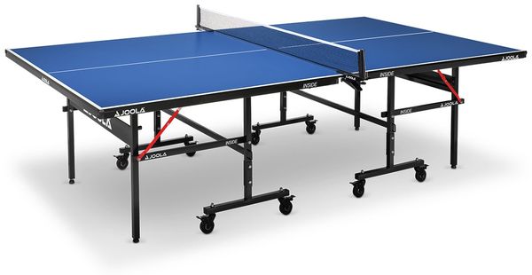 JOOLA Tischtennisplatte Inside 15 Indoor Tischtennistisch klappbar – Schneller Aufbau inklusive Netz, blau, 274 x 152,5 x 76 cm