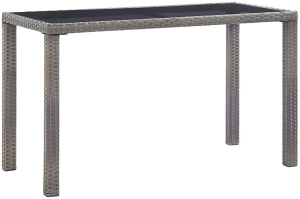 Gartentisch, Balkontisch, Esstisch Anthrazit 123 x 60 x 74 cm Poly Rattan
