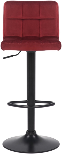 CLP 4er Set Barhocker Feni Samt höhenverstellbar und drehbar,rot Bild 3